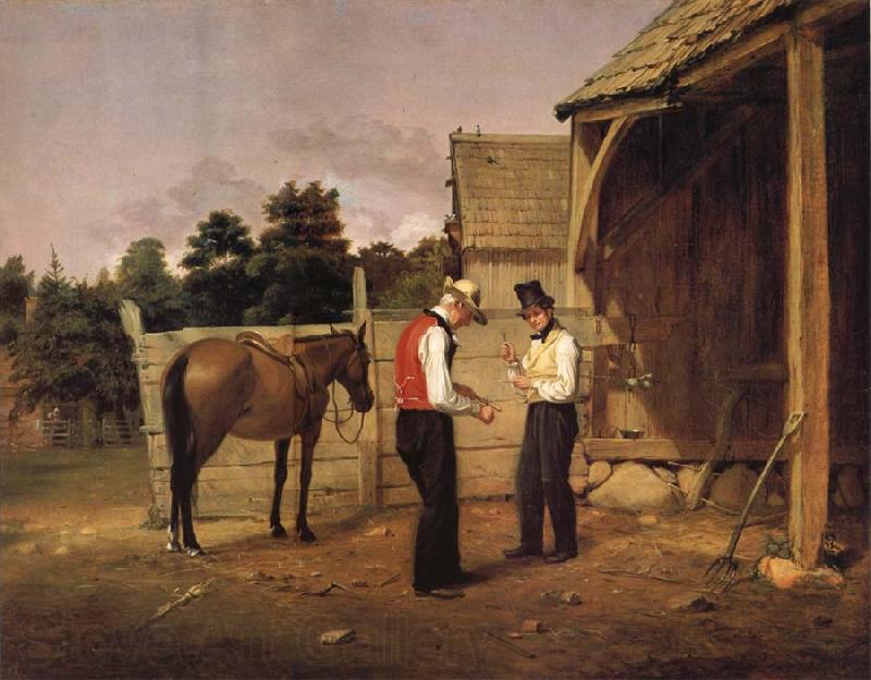William Sidney Mount Der Pferdehandel Norge oil painting art